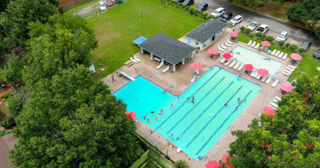 Riverside Swim Club aerial view 1