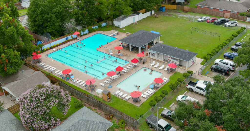 Riverside Swim Club aerial view 2