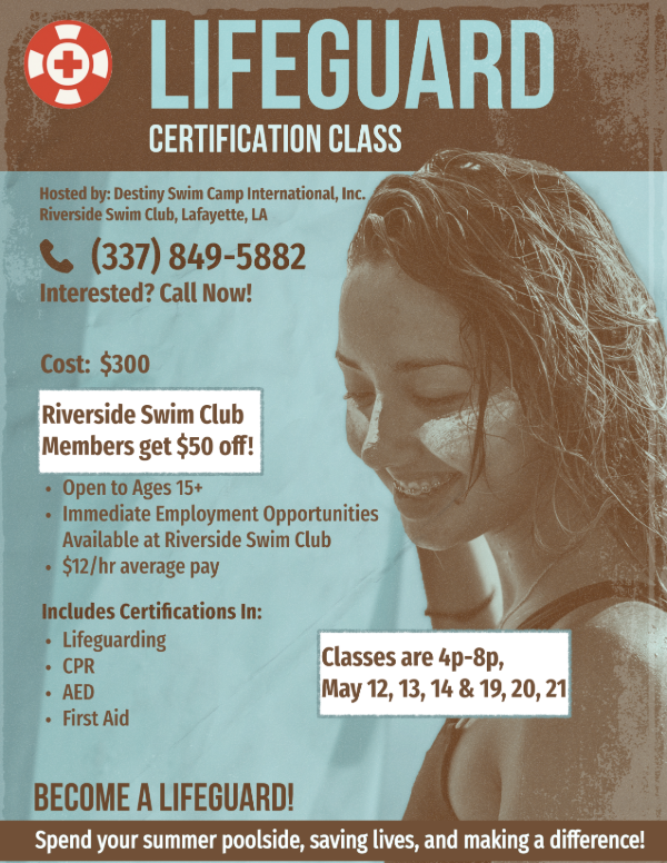 Flyer Lifeguard Classes Lafayette LA