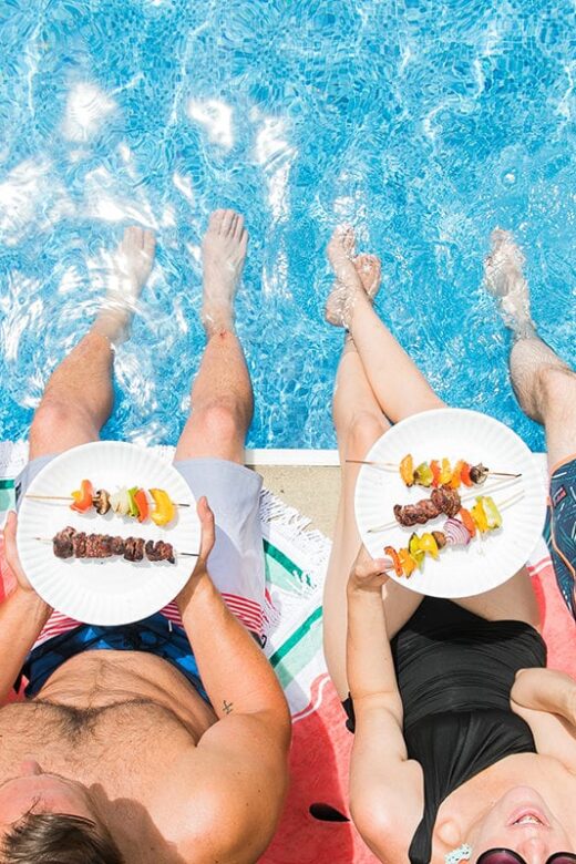 Summer fun food by the pool